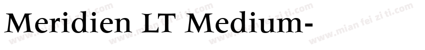 Meridien LT Medium字体转换